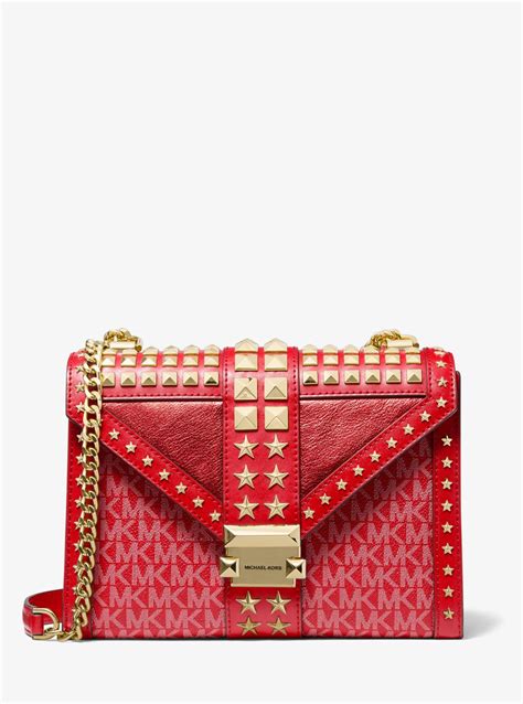 michael kors whitney rot materialmix|michael kors whitney shoulder bag.